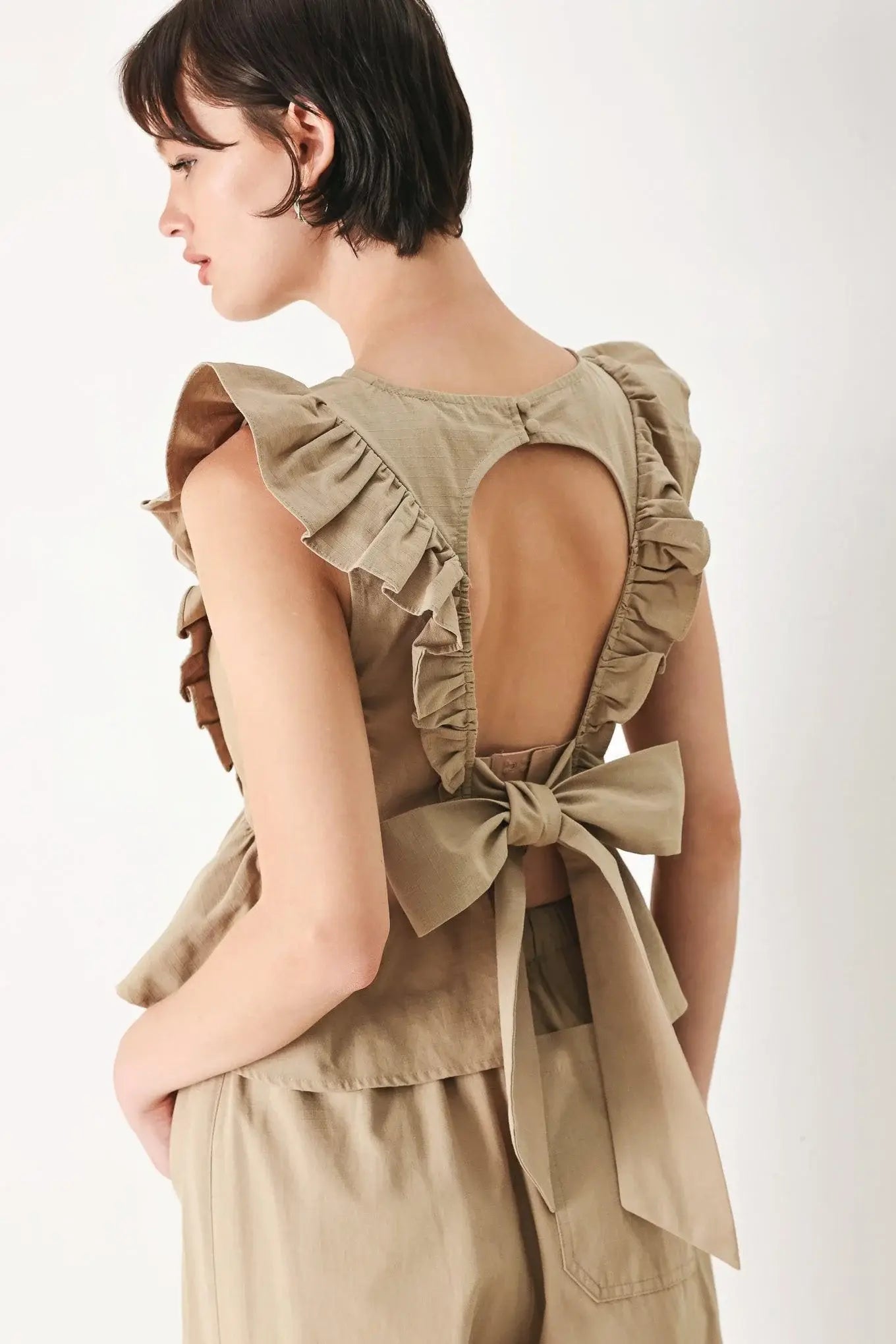 WHITE BLOSSOM WOVEN TOP - Flying Tomato - Flyclothing LLC