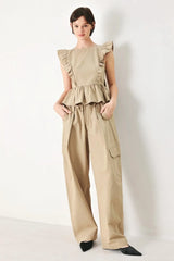 WHITE BLOSSOM WOVEN TOP - Flying Tomato - Flyclothing LLC