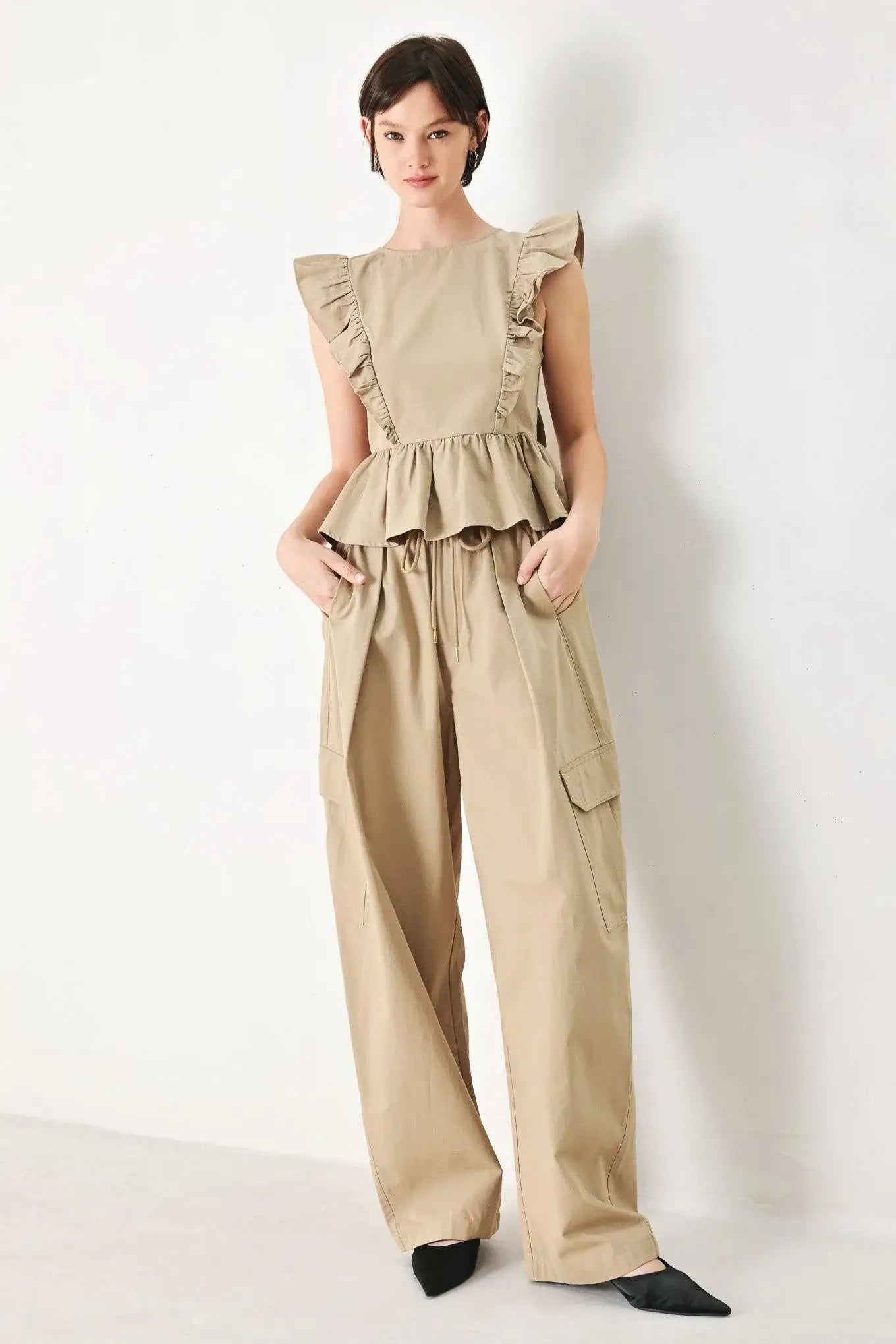 WHITE BLOSSOM WOVEN TOP - Flying Tomato - Flyclothing LLC