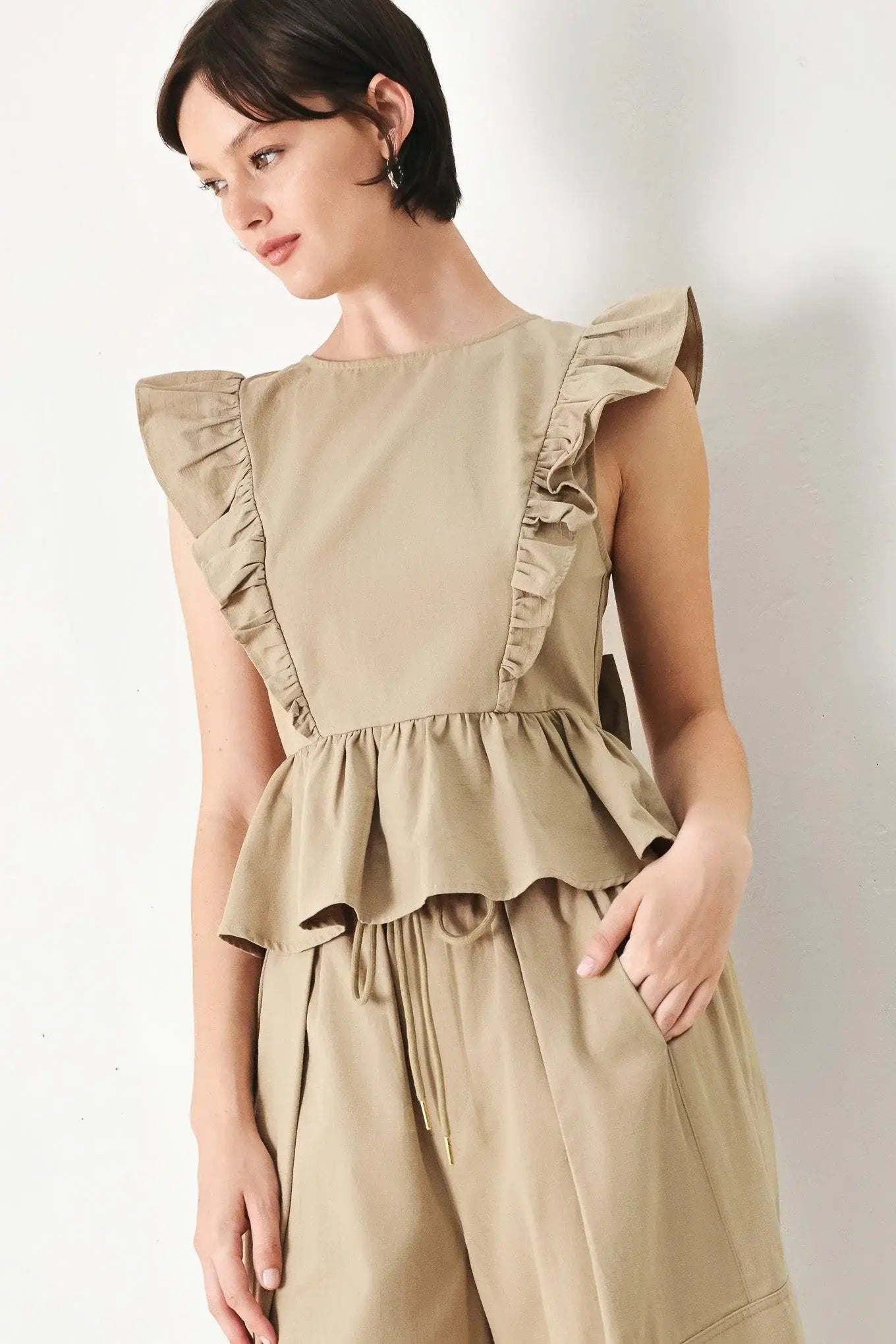 WHITE BLOSSOM WOVEN TOP - Flying Tomato - Flyclothing LLC