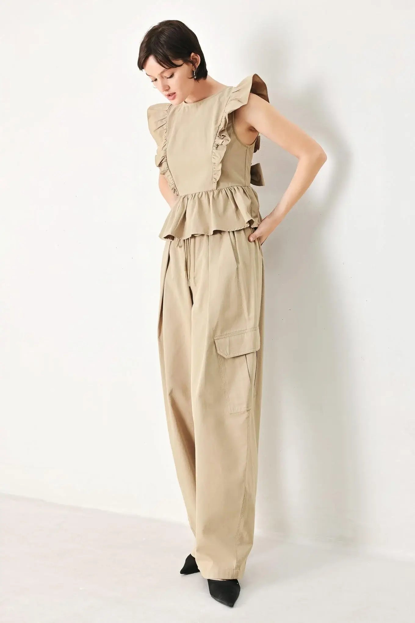 WHITE BLOSSOM WOVEN TOP - Flying Tomato - Flyclothing LLC