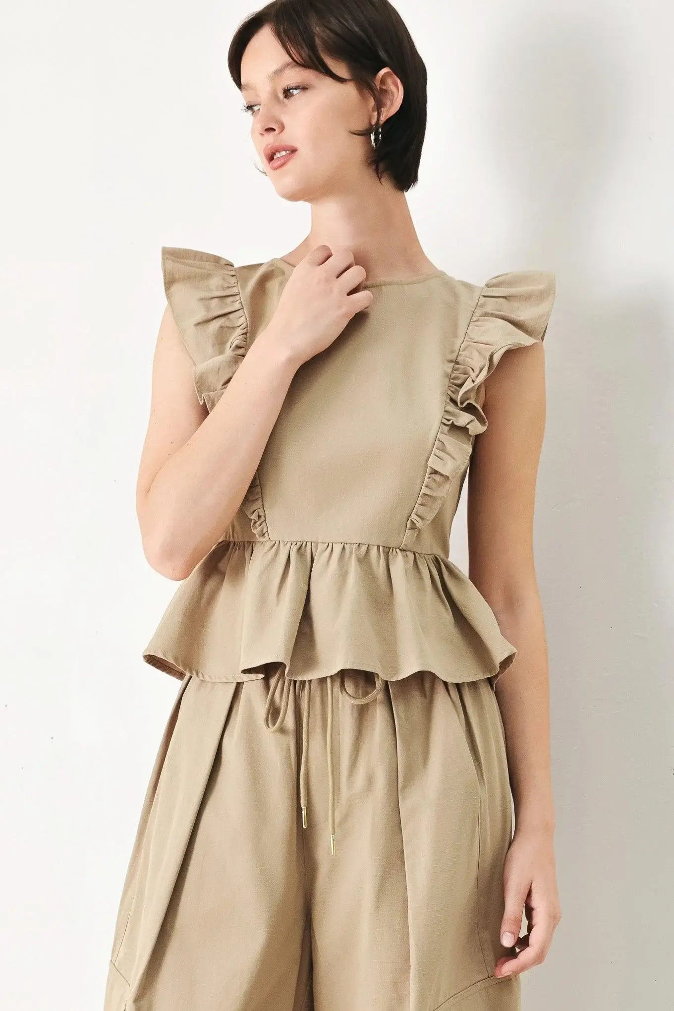 WHITE BLOSSOM WOVEN TOP - Flying Tomato - Flyclothing LLC