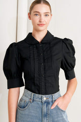 REFINED ROMANCE WOVEN TOP - Flying Tomato - Flyclothing LLC