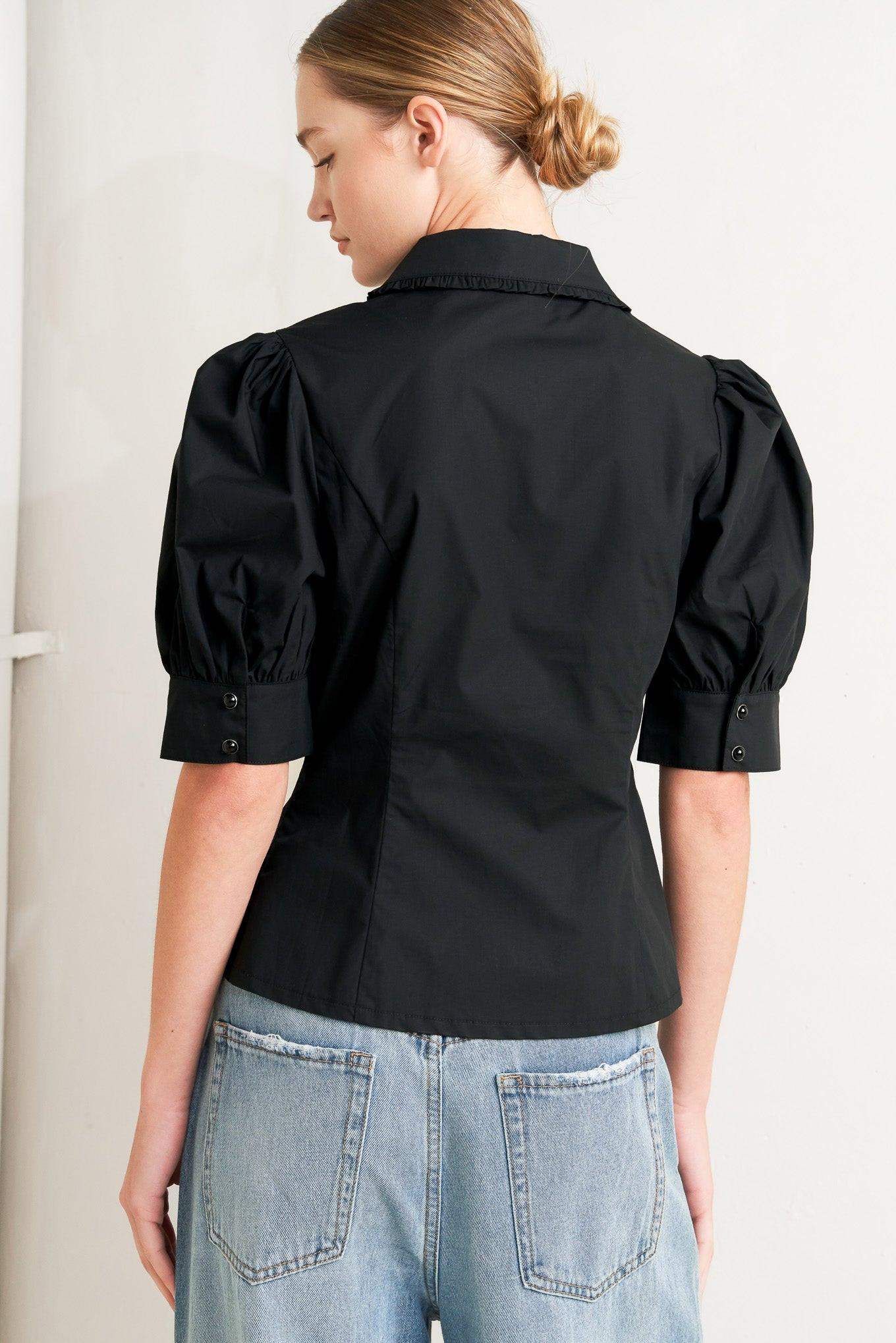 REFINED ROMANCE WOVEN TOP - Flying Tomato - Flyclothing LLC