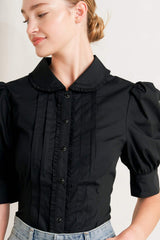 REFINED ROMANCE WOVEN TOP - Flying Tomato - Flyclothing LLC