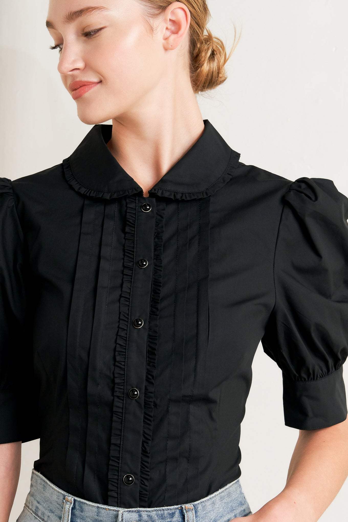 REFINED ROMANCE WOVEN TOP - Flying Tomato - Flyclothing LLC