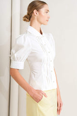 REFINED ROMANCE WOVEN TOP - Flying Tomato - Flyclothing LLC