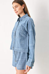 VINTAGE BANDANA DENIM JACKET - Flying Tomato - Flyclothing LLC