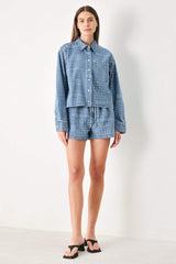 VINTAGE BANDANA DENIM JACKET - Flying Tomato - Flyclothing LLC