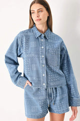 VINTAGE BANDANA DENIM JACKET - Flying Tomato - Flyclothing LLC