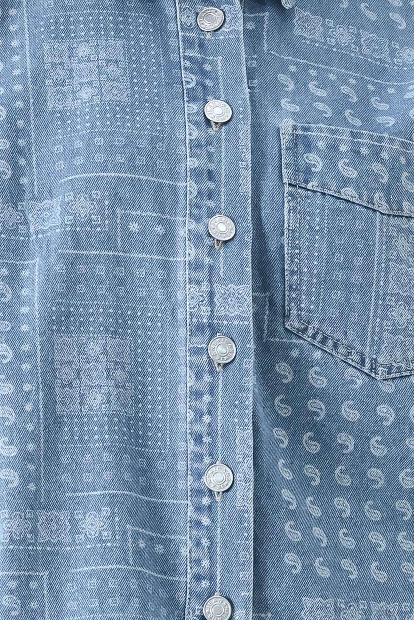VINTAGE BANDANA DENIM JACKET - Flying Tomato - Flyclothing LLC