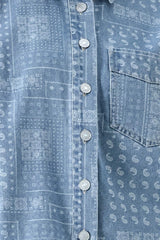 VINTAGE BANDANA DENIM JACKET - Flying Tomato - Flyclothing LLC