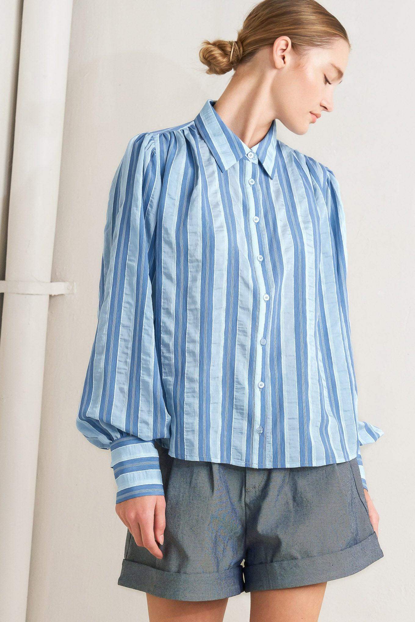 POLISHED DAY WOVEN TOP - Flying Tomato - Flyclothing LLC