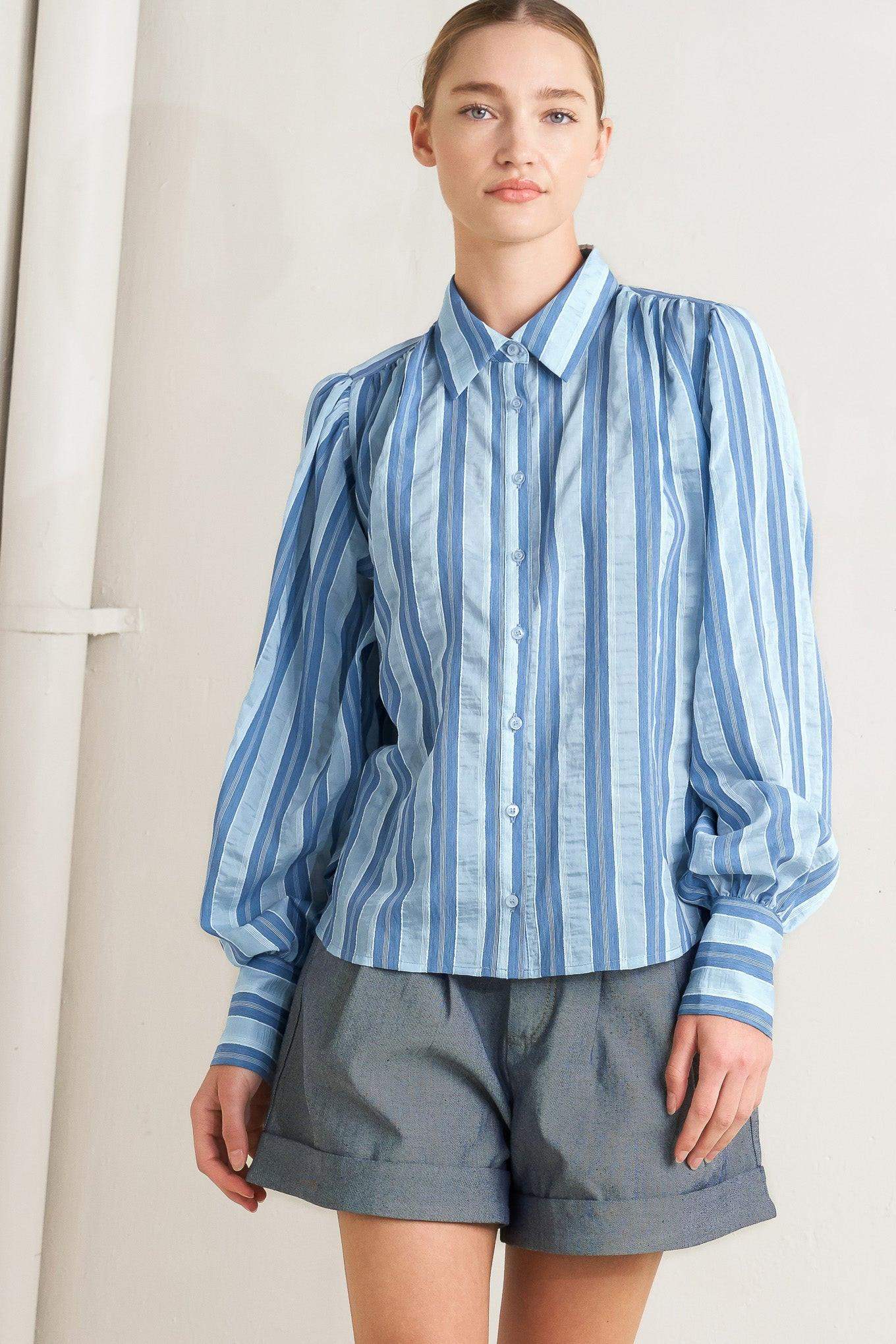 POLISHED DAY WOVEN TOP - Flying Tomato - Flyclothing LLC