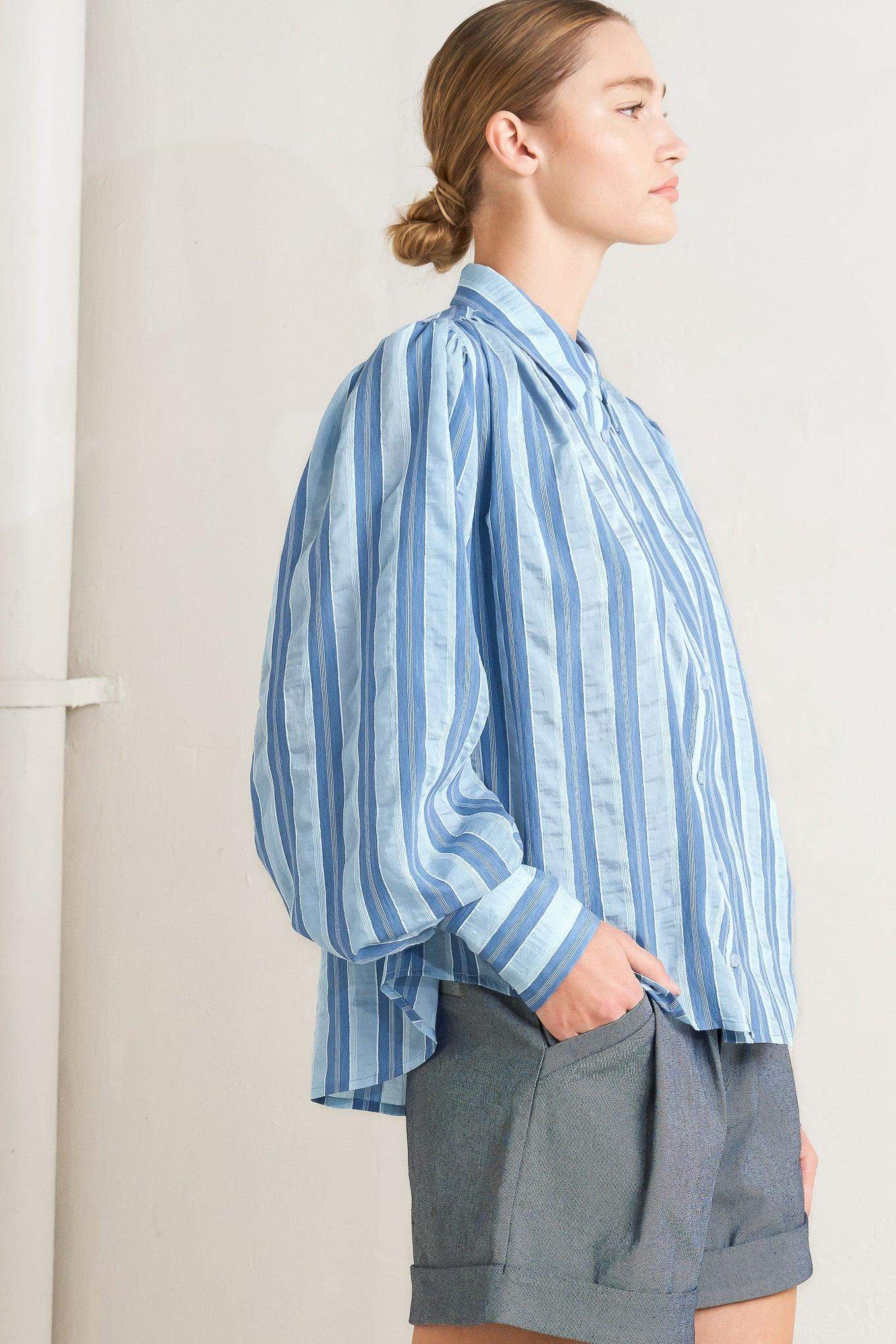 POLISHED DAY WOVEN TOP - Flying Tomato - Flyclothing LLC