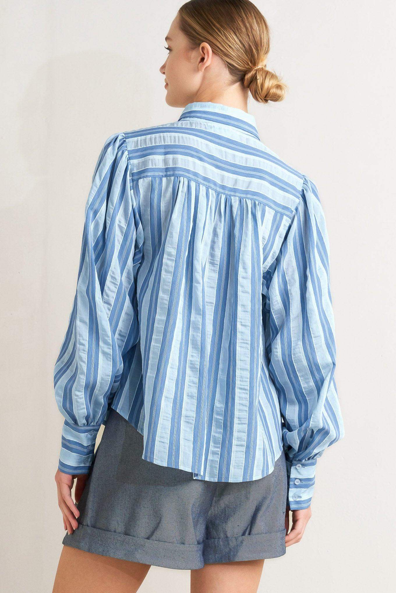 POLISHED DAY WOVEN TOP - Flying Tomato - Flyclothing LLC
