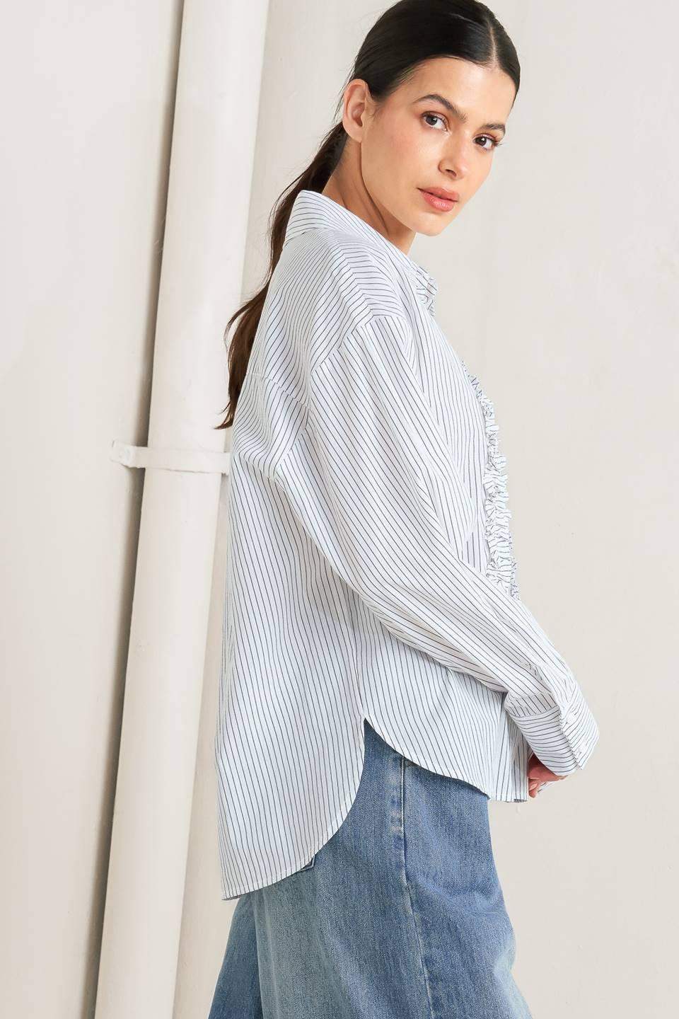 DAYLIGHT EDGE WOVEN TOP - Flying Tomato - Flyclothing LLC