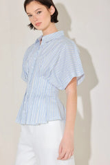 SKYLINE STRIPE WOVEN TOP - Flying Tomato - Flyclothing LLC
