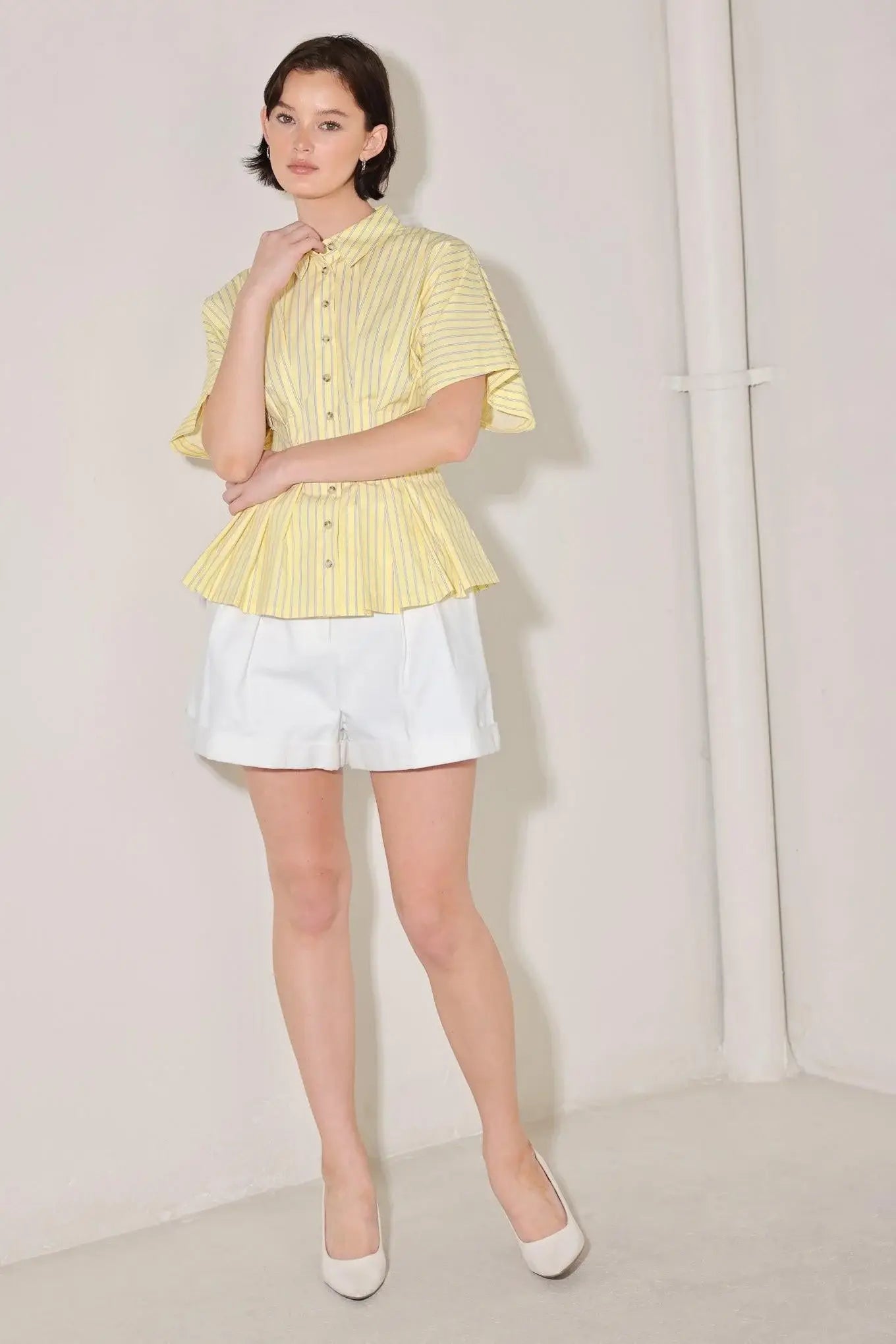BUTTER MODE ACTIVATED WOVEN TOP - Flying Tomato - Flyclothing LLC
