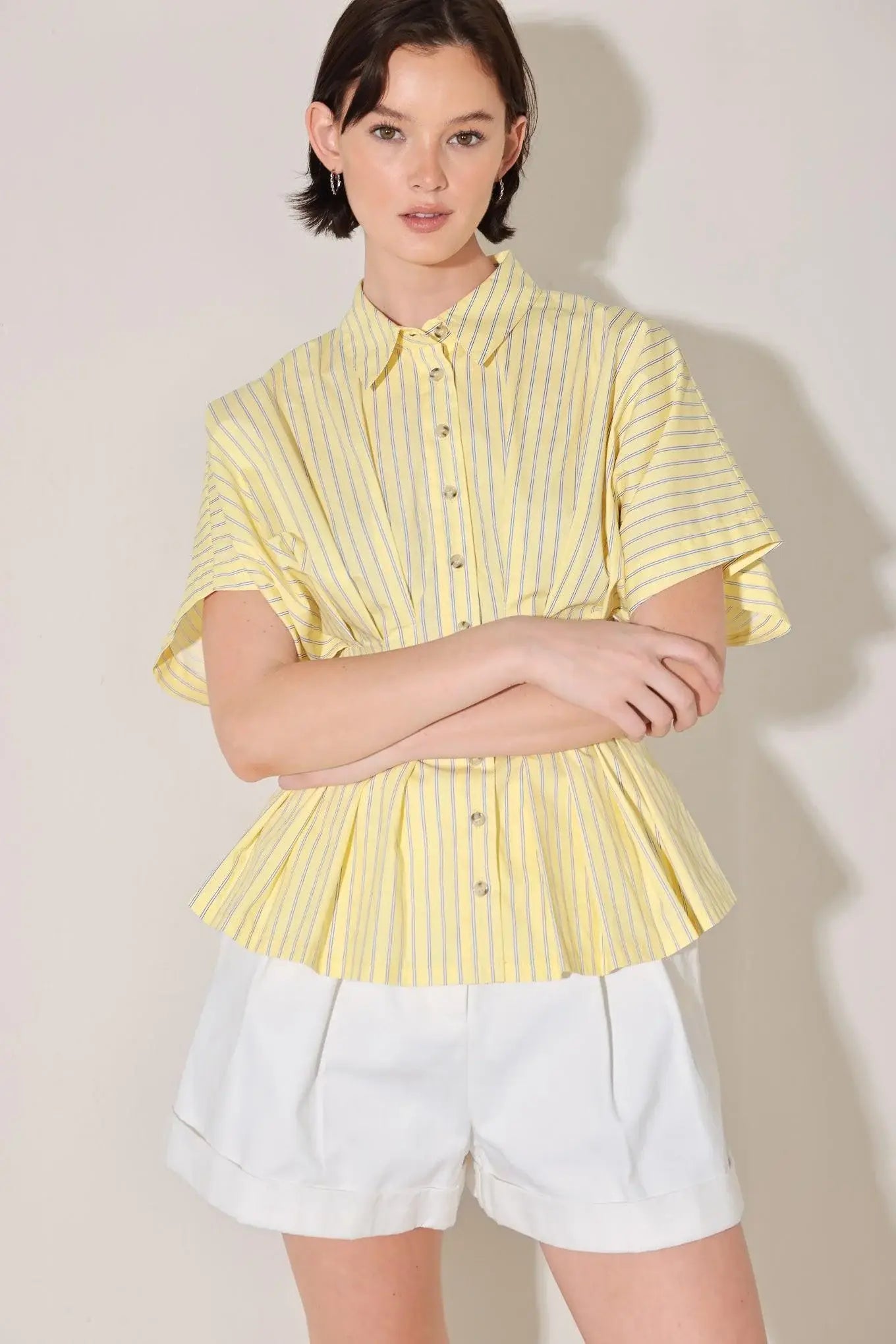 BUTTER MODE ACTIVATED WOVEN TOP - Flying Tomato - Flyclothing LLC