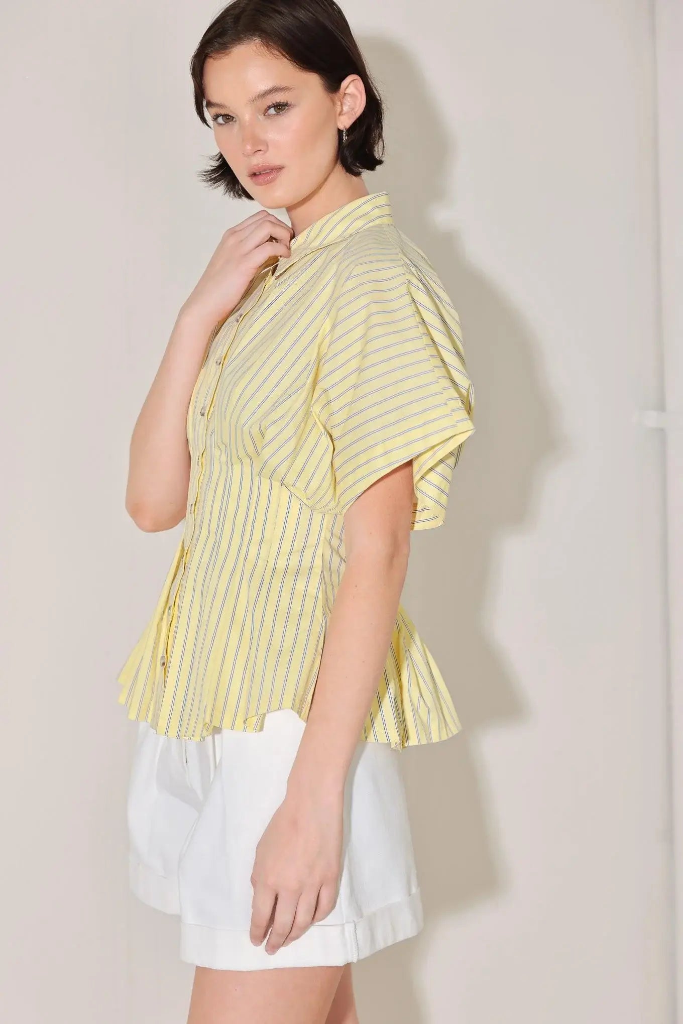 BUTTER MODE ACTIVATED WOVEN TOP - Flying Tomato - Flyclothing LLC