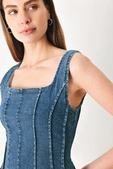 HONEYLINE DENIM TOP - Flying Tomato - Flyclothing LLC
