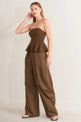 EFFORTLESS ELEGANCE WOVEN TUBE TOP - Flying Tomato - Flyclothing LLC