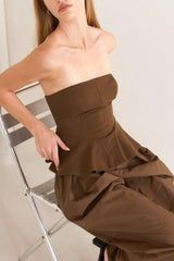 EFFORTLESS ELEGANCE WOVEN TUBE TOP - Flying Tomato - Flyclothing LLC