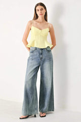SWEET SUNSHINE WOVEN CAMI TOP - Flying Tomato - Flyclothing LLC