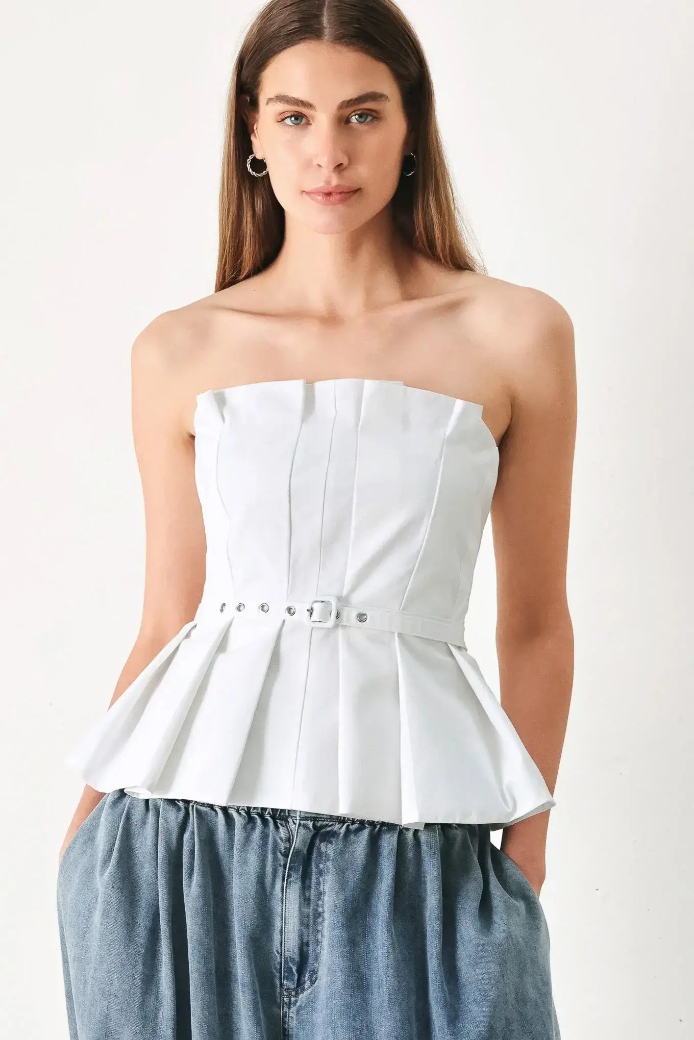 PURE FRAME WOVEN TUBE TOP - Flying Tomato - Flyclothing LLC
