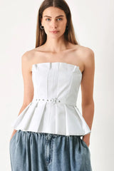PURE FRAME WOVEN TUBE TOP - Flying Tomato - Flyclothing LLC