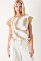 SUNSET MOOD STRIP KNIT TOP - Flying Tomato - Flyclothing LLC
