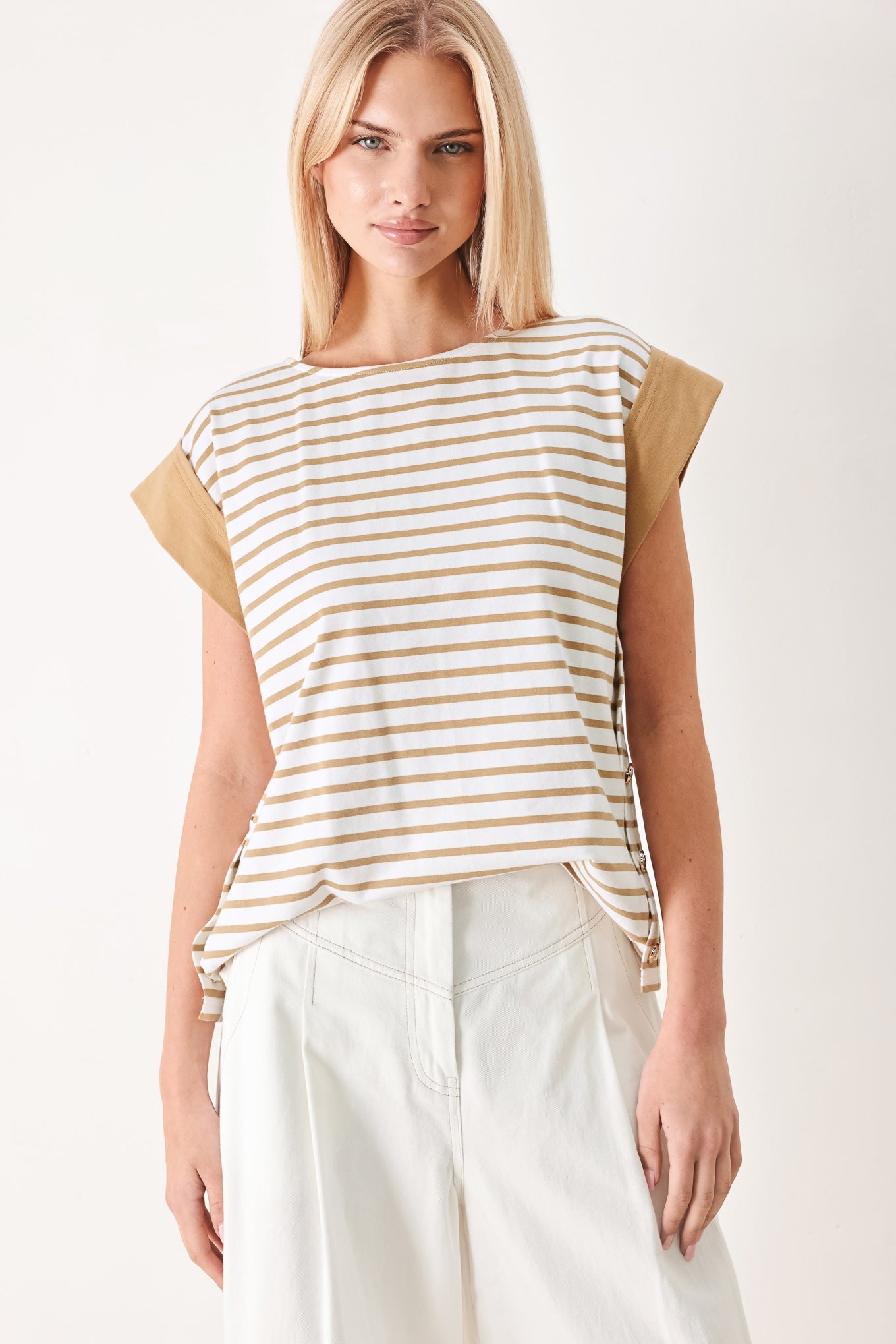 SUNSET MOOD STRIP KNIT TOP - Flying Tomato - Flyclothing LLC