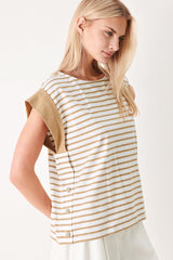 SUNSET MOOD STRIP KNIT TOP - Flying Tomato - Flyclothing LLC