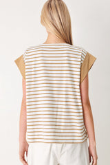 SUNSET MOOD STRIP KNIT TOP - Flying Tomato - Flyclothing LLC