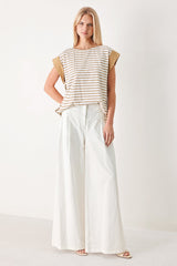 SUNSET MOOD STRIP KNIT TOP - Flying Tomato - Flyclothing LLC