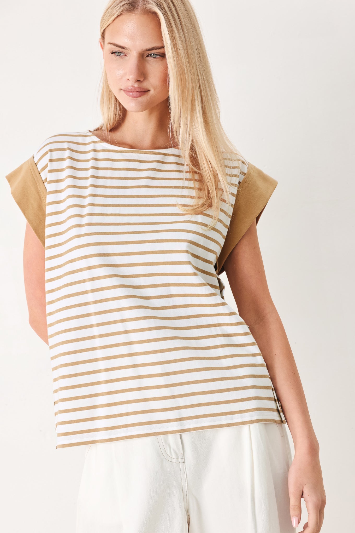 SUNSET MOOD STRIP KNIT TOP - Flying Tomato - Flyclothing LLC