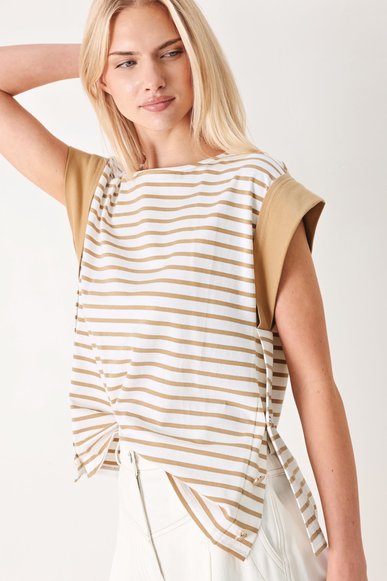 SUNSET MOOD STRIP KNIT TOP - Flying Tomato - Flyclothing LLC