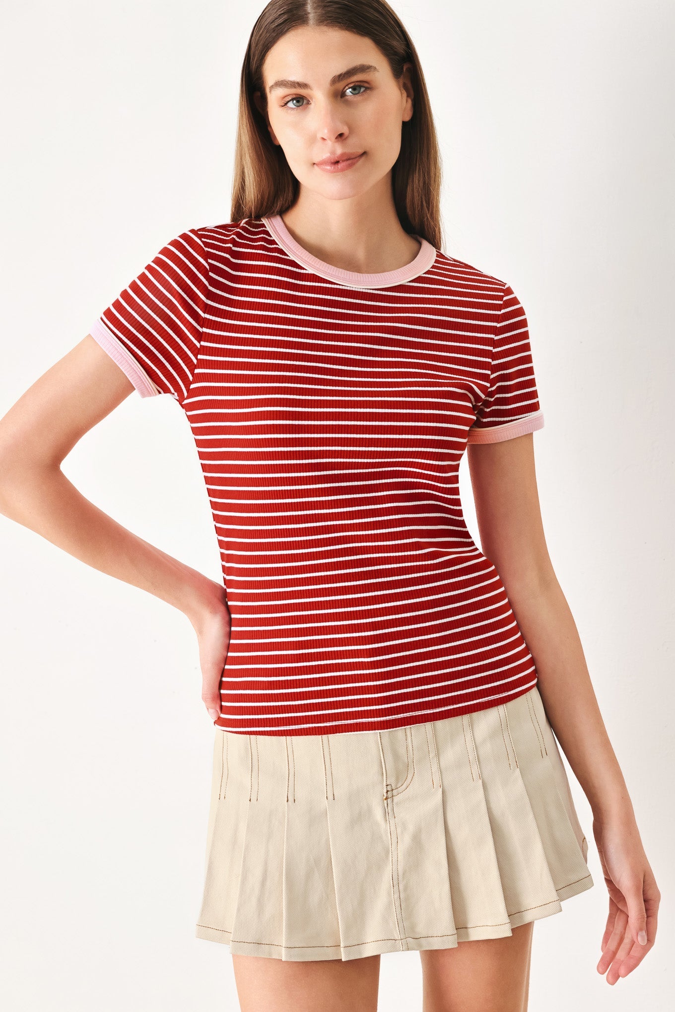 SWEET DAYDREAM STRIP KNIT TOP