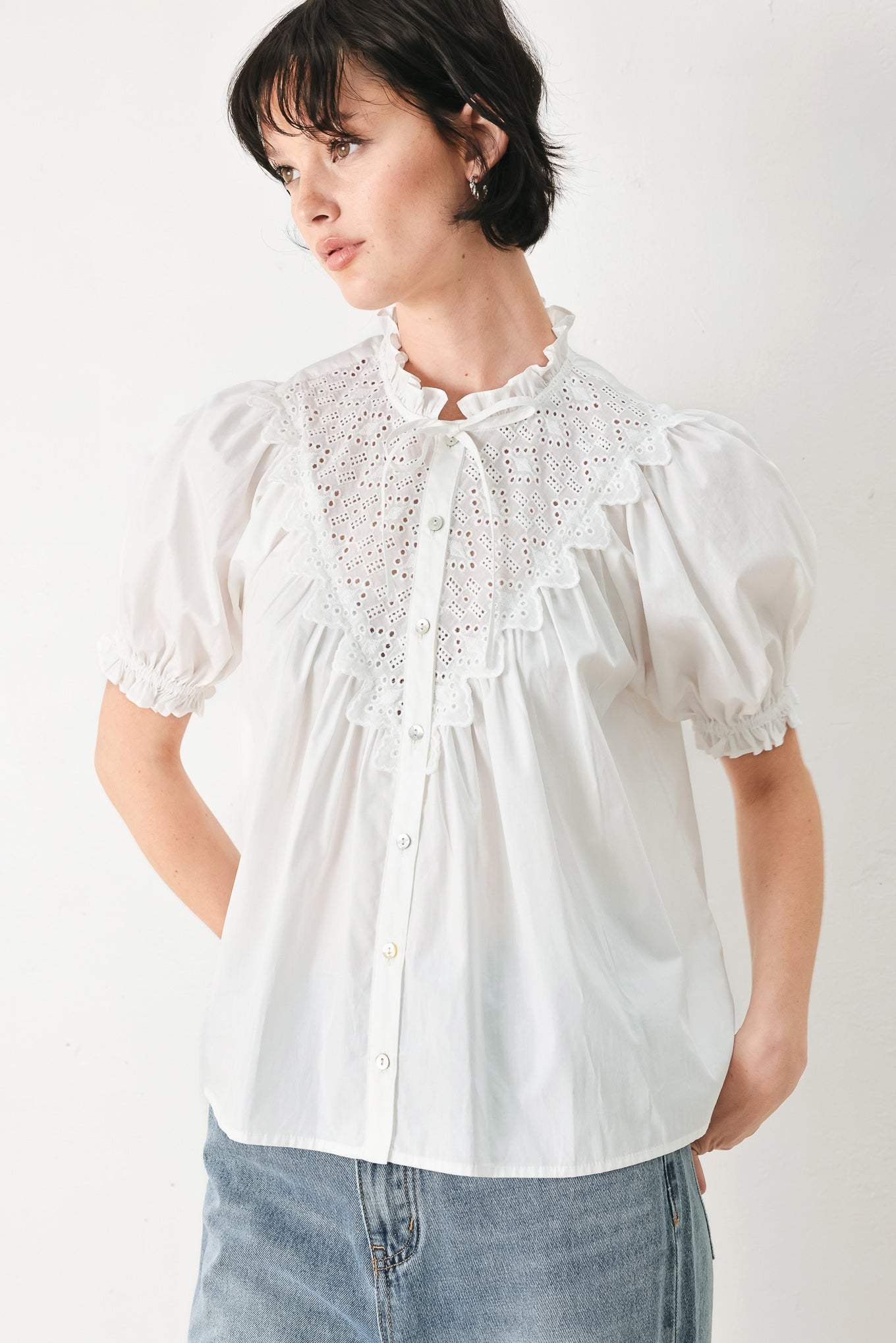 SWEET NOTE MOMENT WOVEN TOP - Flying Tomato - Flyclothing LLC