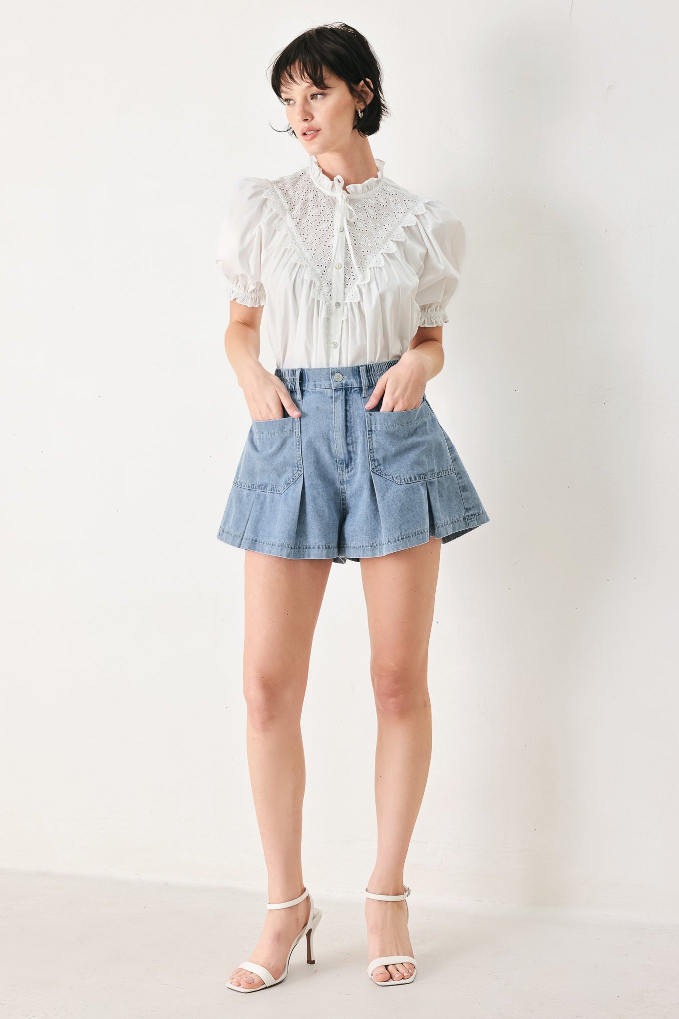 SWEET NOTE MOMENT WOVEN TOP - Flying Tomato - Flyclothing LLC