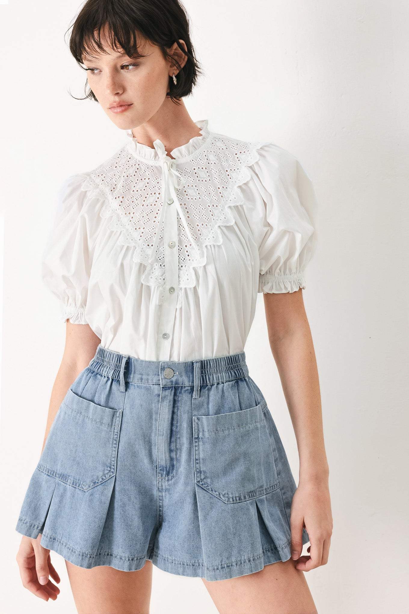SWEET NOTE MOMENT WOVEN TOP - Flying Tomato - Flyclothing LLC