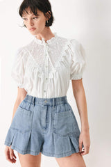 SWEET NOTE MOMENT WOVEN TOP - Flying Tomato - Flyclothing LLC