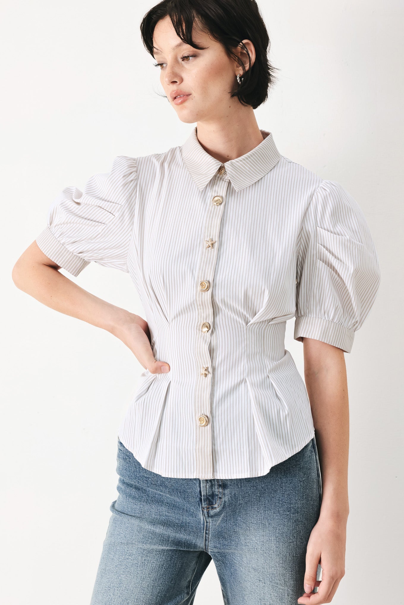 COASTAL LIGHT WOVEN TOP - Flying Tomato - Flyclothing LLC