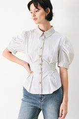 COASTAL LIGHT WOVEN TOP - Flying Tomato - Flyclothing LLC