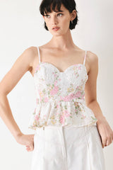 GARDEN STAY WOVEN BUSTIER TOP - Flying Tomato - Flyclothing LLC