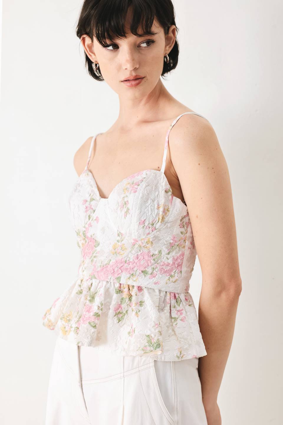 GARDEN STAY WOVEN BUSTIER TOP - Flying Tomato - Flyclothing LLC