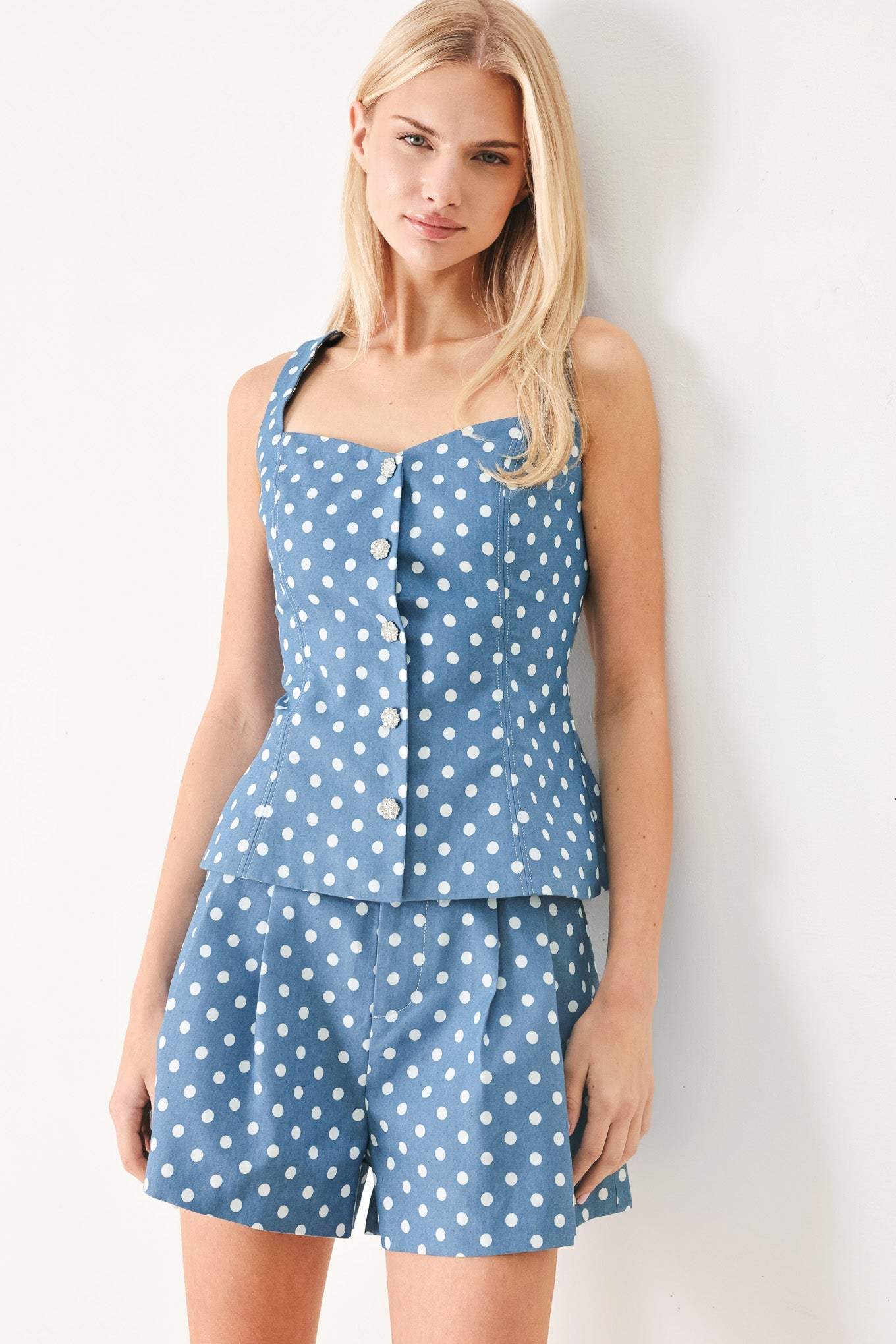 FLIRTY DOTS WOVEN TOP - Flying Tomato - Flyclothing LLC