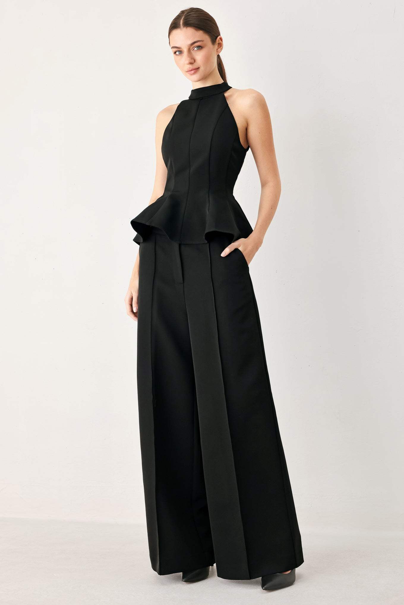 BLACK POWER WOVEN TOP