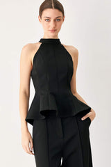 BLACK POWER WOVEN TOP